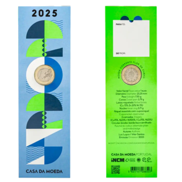 Монета 1 Euro Португалія 2025 - Перша з багатьох