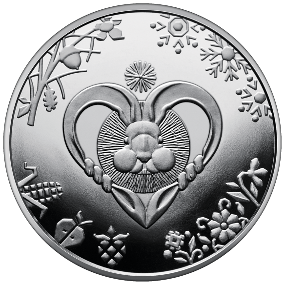 Монета 5 грн Україна 2022 - Рік Кота (Кролика)