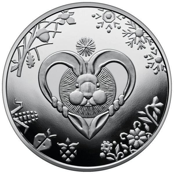 Монета 5 грн Україна 2022 - Рік Кота (Кролика) у сувенірній упаковці