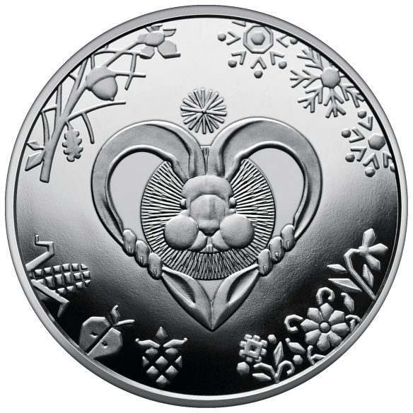Монета 5 грн Україна 2022 - Рік Кота (Кролика) у сувенірній упаковці
