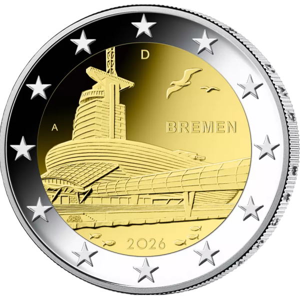 Монета 2 Euro Німеччина 2026 - Бремен