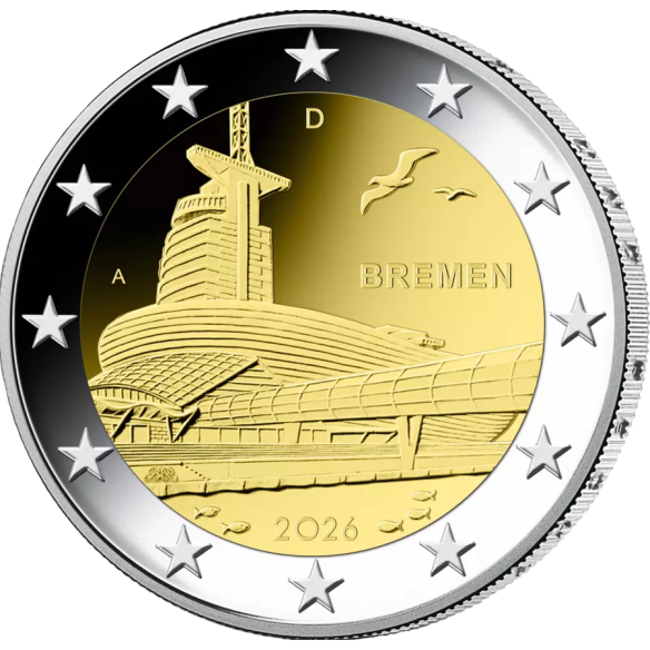 Монета 2 Euro Німеччина 2026 - Бремен