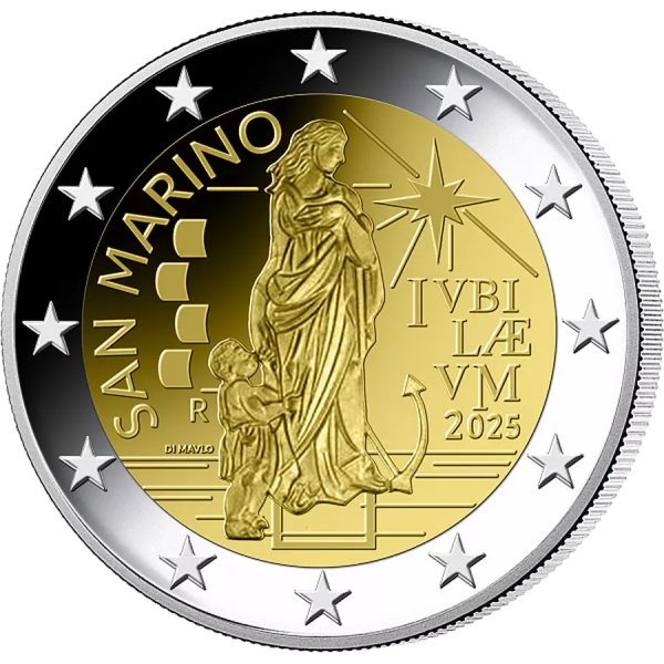 Монета 2 Euro Сан-Марино 2025 - Ювілей 2025 - Пілігрими надії