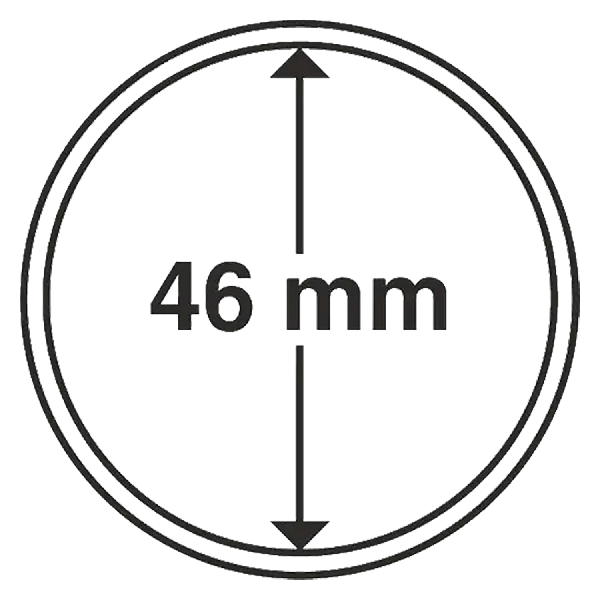 Капсули 46мм - 10шт для зберігання монет (16/20/25/27/30/38/46) з ущільнювачем