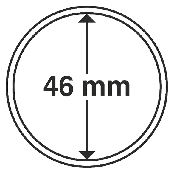 Капсули 46мм - 10шт для зберігання монет (16/20/25/27/30/38/46) з ущільнювачем