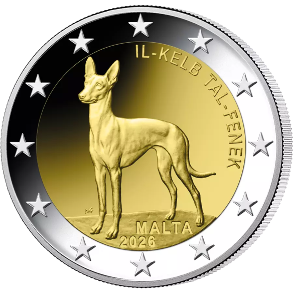 Coin 2 Euro Malta 2026 - Pharaoh Hound - Booklet | Coinshop