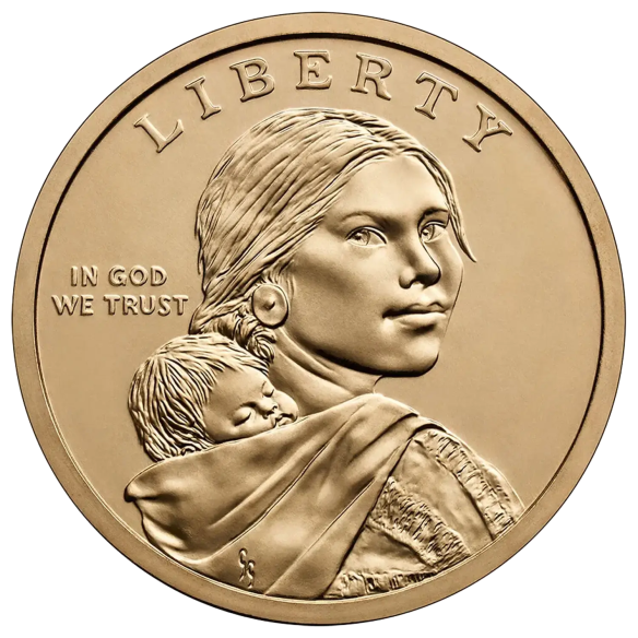 Монета 1 долар США 2010 - Сакагавея (Native American) - Пояс Гаявати - Великий закон миру | Coinshop