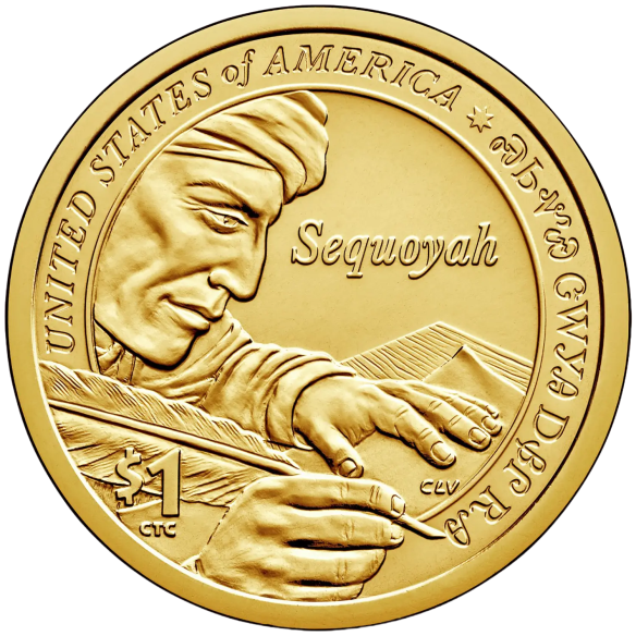 Монета 1 долар США 2017 - Сакагавея (Native American) - Секвоя | Coinshop