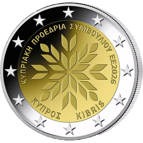 Монета 2 Euro Кіпр 2026 - Головування Кіпру в Раді ЄС | Coinshop