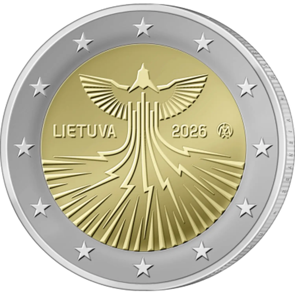 Монета 2 Euro Литва 2026 - Незалежна енергетика | Coinshop