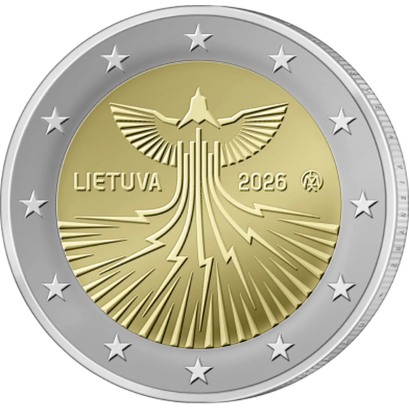 Монета 2 Euro Литва 2026 - Незалежна енергетика | Coinshop
