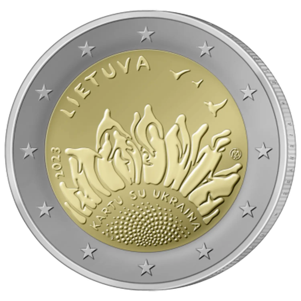 Монета 2 Euro Литва 2023 - Разом з Україною | Coinshop