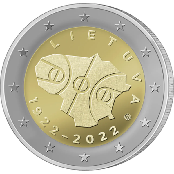 Монета 2 Euro Литва 2022 - 100 років баскетболу | Coinshop