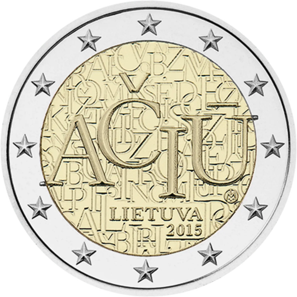 Монета 2 Euro Литва 2015 - Литовська мова | Coinshop