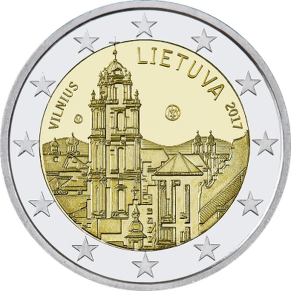 Монета 2 Euro Литва 2017 - Вільнюс | Coinshop