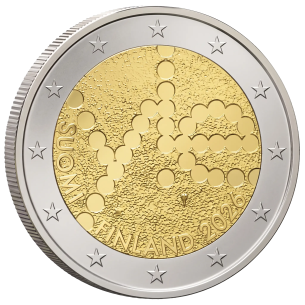 Монета 2 Euro Фінляндія 2026 - 100-річчя - Громадське радіо