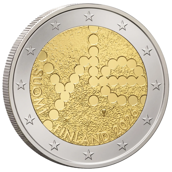Монета 2 Euro Фінляндія 2026 - 100-річчя - Громадське радіо | Coinshop