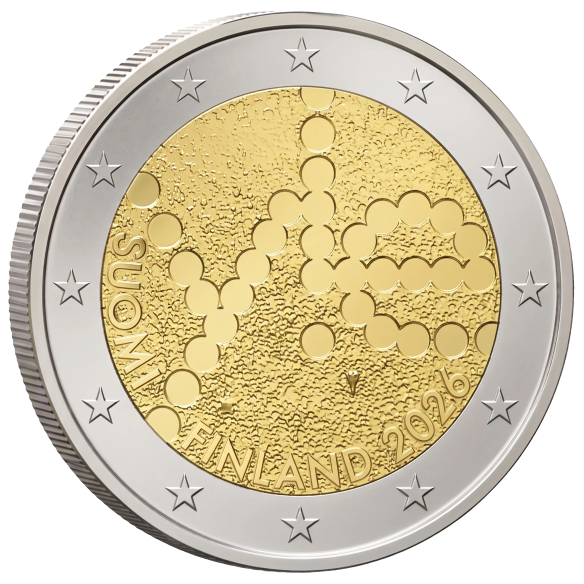 Монета 2 Euro Фінляндія 2026 - 100-річчя - Громадське радіо | Coinshop