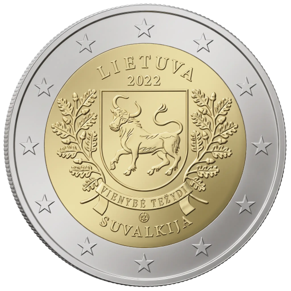Монета 2 Euro Литва 2022 - Сувалкія - етнографічні регіони | Coinshop