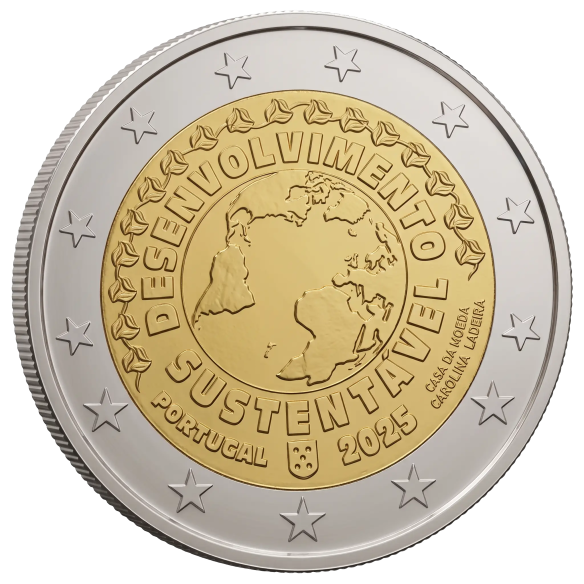 Монета 2 Euro Португалія 2025 - Сталий розвиток | Coinshop