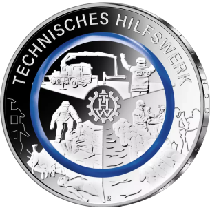 Монета 10 Euro Німеччина 2025 -  Федеральне агентство з технічної допомоги (THW)