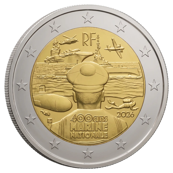 2 Euro France 2026 - 400 Years of the French Navy | Coinshop
