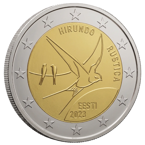 Монета 2 Euro Естонія 2023 - Ластівка сільська | Coinshop
