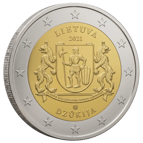 Монета 2 Euro Литва 2021 - Дзукія - етнографічні регіони | Coinshop
