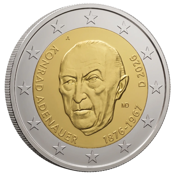 Монета 2 Euro Німеччина 2026 - Конрад Аденауер | Coinshop