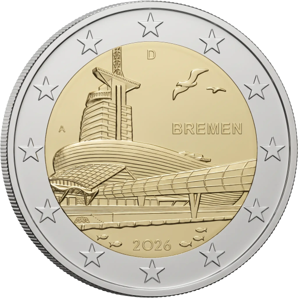 Монета 2 Euro Німеччина 2026 - Бремен | Coinshop