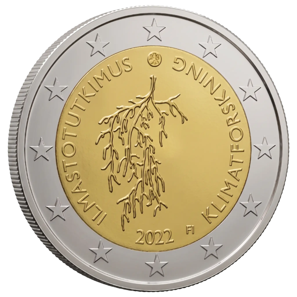 Монета 2 Euro Фінляндія 2022 - Дослідження клімату | Coinshop