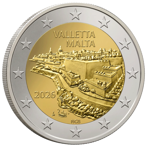 Монета 2 Euro Мальта 2026 - Валлетта - Буклет | Coinshop