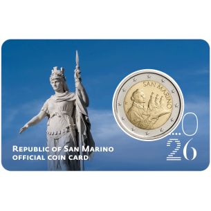 Монета 2 Euro Сан-Марино 2026 - Статуя Свободи