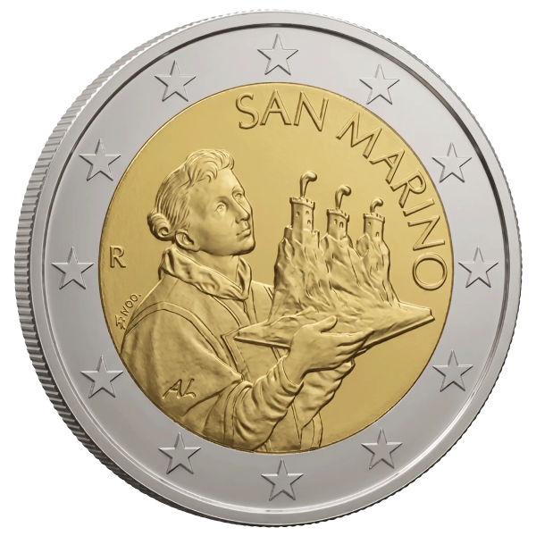 Монета 2 Euro Сан-Марино 2026 - Статуя Свободи | Coinshop