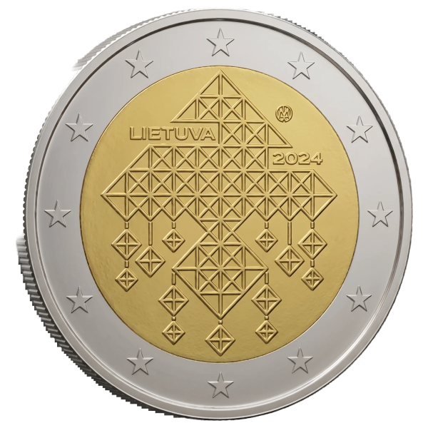 Монета 2 Euro Литва 2024 - Солом'яні сади | Coinshop