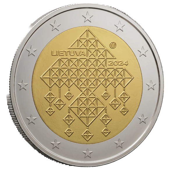 Монета 2 Euro Литва 2024 - Солом'яні сади | Coinshop