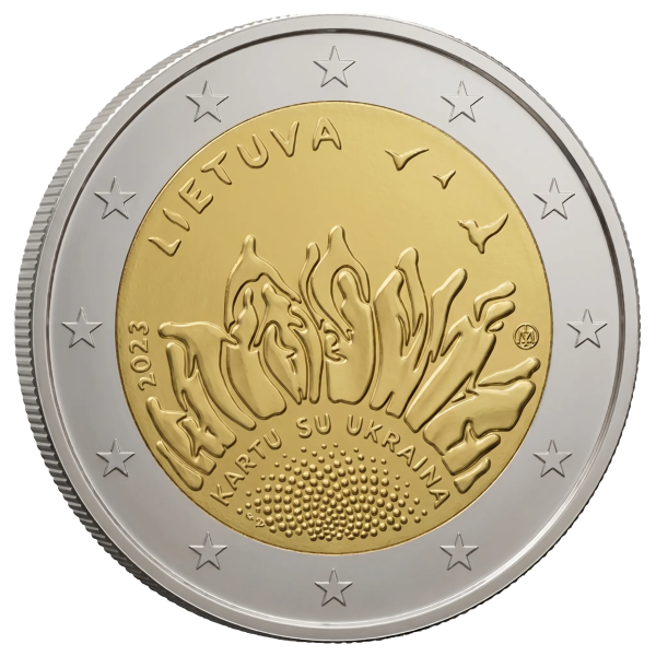 Монета 2 Euro Литва 2023 - Разом з Україною | Coinshop
