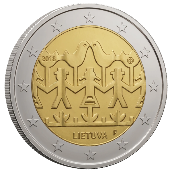 Монета 2 Euro Литва 2018 - Свято пісні й танцю | Coinshop