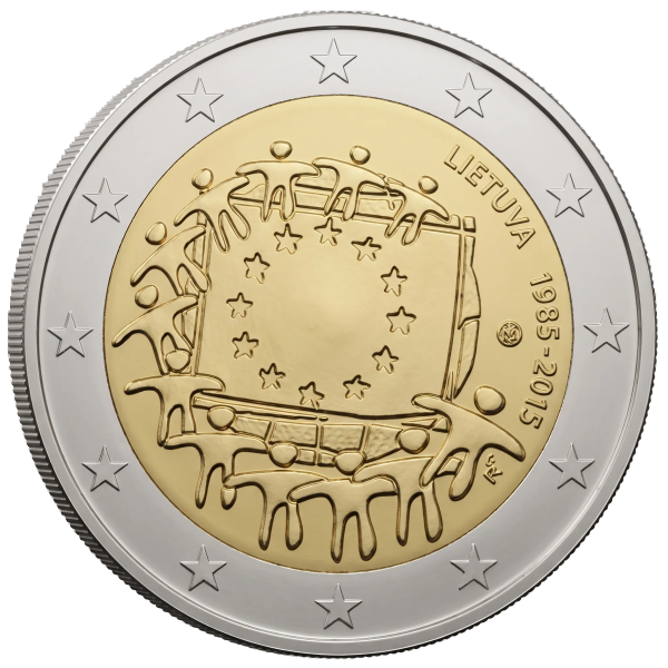 Монета 2 Euro Литва 2015 - 30 років прапора ЄС | Coinshop