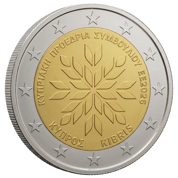 Монета 2 Euro Кіпр 2026 - Головування Кіпру в Раді ЄС | Coinshop