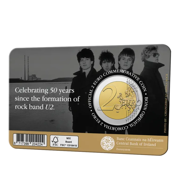 Монета 2 Euro Ірландія 2026 - 50-річчя U2 | Coinshop