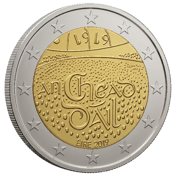 Монета 2 Euro Ірландія 2019 - 100-річчя - Перша зустріч Дейла Ейреана | Coinshop