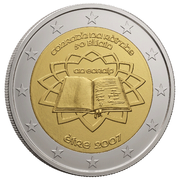 Монета 2 Euro Ірландія 2007 - 50 років Римського договору | Coinshop