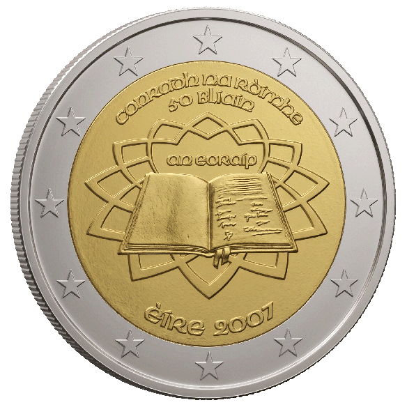 Монета 2 Euro Ірландія 2007 - 50 років Римського договору | Coinshop